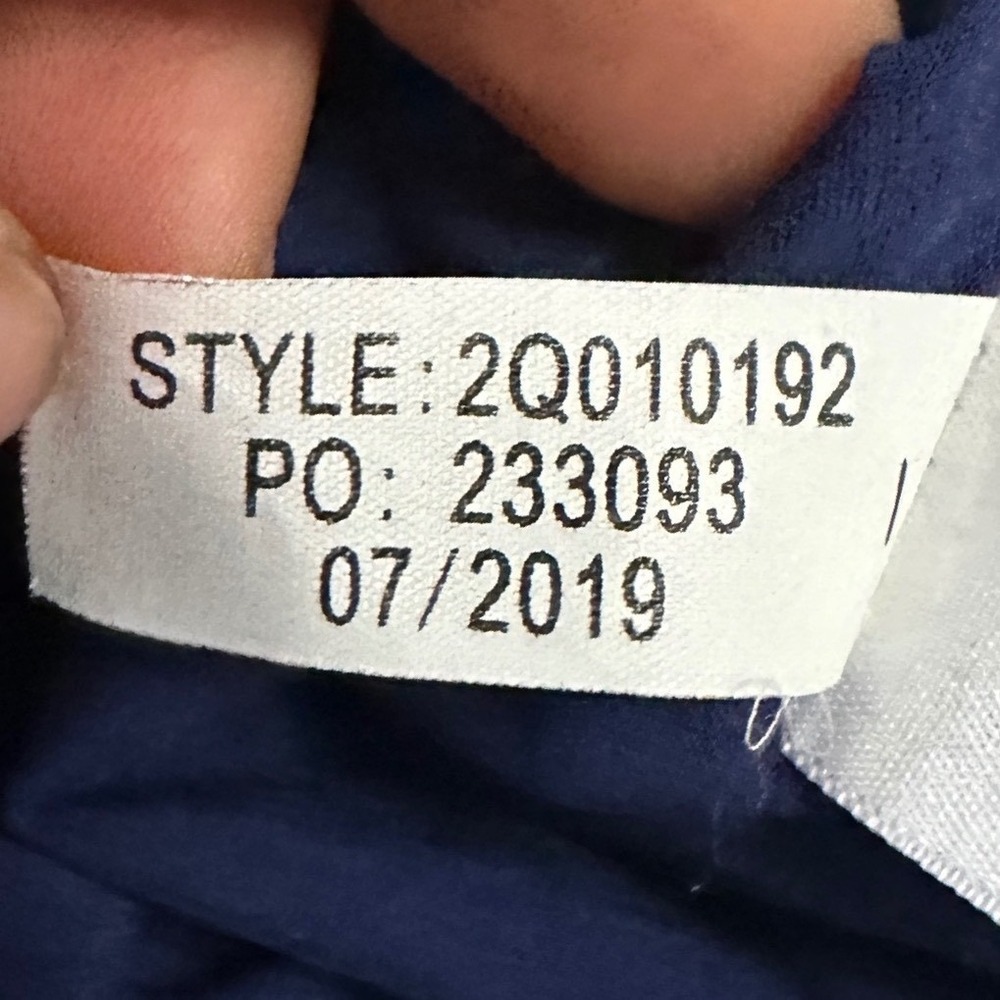 Vineyard Vines Navy White Abstract Silk Blend Smocked Tiered Dress Size S Preppy - Picture 7 of 7